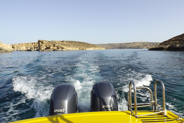 Comino:Blaue Lagune, Kristalllagune, Höhlen, Privatboot Malta