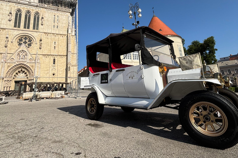 Zagreb: Lower Town Tour by Electric Vintage Car