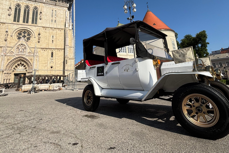 Zagreb: Lower Town Tour by Electric Vintage Car