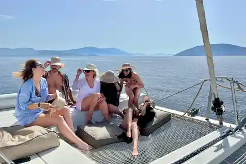 Nafplio: Catamaran half day private cruise
