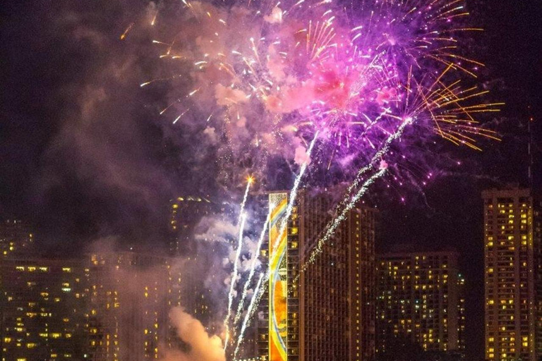 Waikiki: Friday Night Fireworks Catamaran SailPickup from Local Hotels