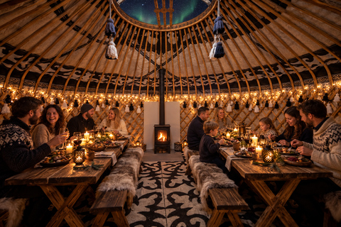 Levi: Northern Lights Yurt Dinner & Arctic Village