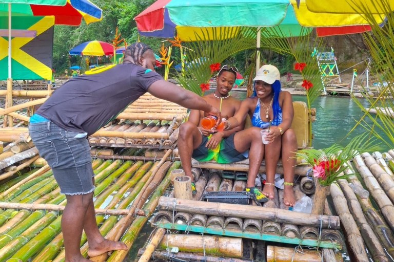 Montego Bay : Rafting en bambou avec massage à la pierre calcaire et shopping