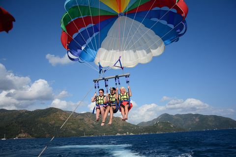 Marmaris Watersport Parasaling Experience with Hotel Pickup Parasailing Experience for Triple Participants