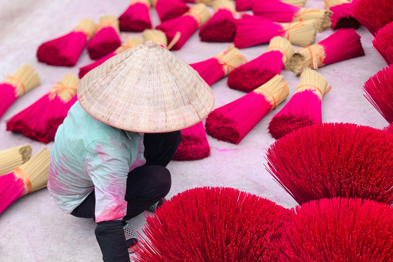 From Hanoi: Incense Village, Conical Hat and HaThai Art TourGroup Tour