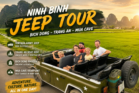 Hanoi: Ninh Binh Jeep Tour to Bich Dong, Trang An, Mua Cave