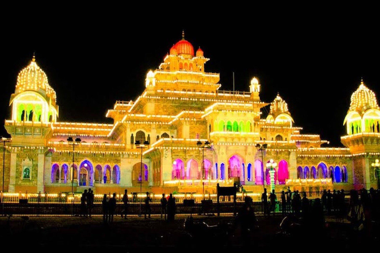 Jaipur : Visite nocturne d&#039;Amer et de la ville rose en jeep à ciel ouvert.