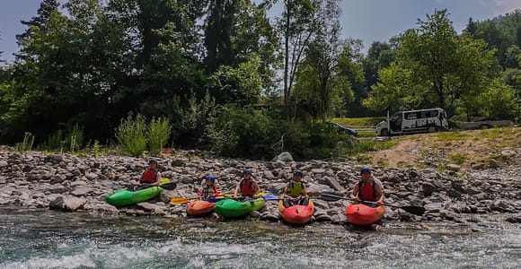 Kajak-Tour auf dem Fluss Savinja mit Fotos und Videos
