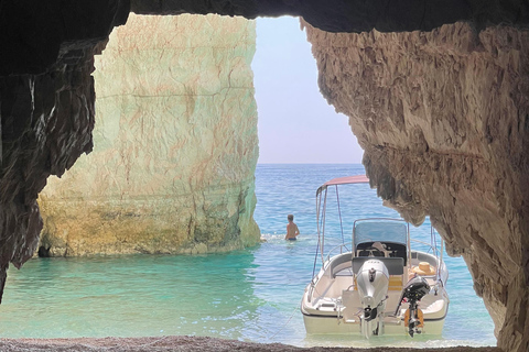 Zakynthos: Myzithres & Caves Private Romantic Sunset Cruise