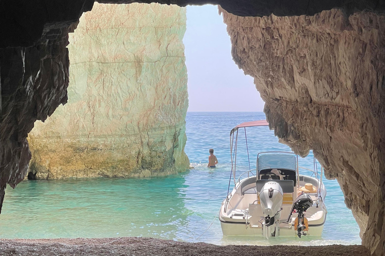 Zakynthos: Myzithres & Caves Private Romantic Sunset Cruise