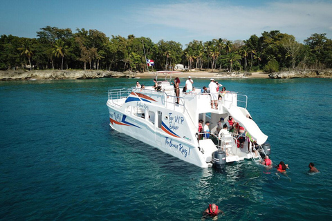 Sosua partyboot bij zonsondergang en snorkelen