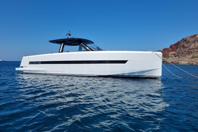 Caldera Private Cruise with Luxury Fjord 52 Motor Yacht Sunset Cruise