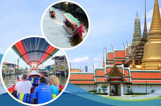 Königliches Bangkok: Großer Palast & Kanalfahrt mit einem Langheckboot