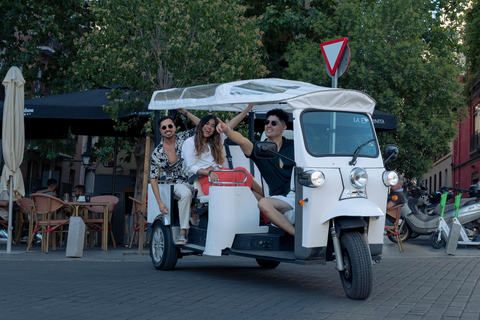 Madrid: Panoramic Views in Tuk Tuk90 minute tour with pickup included