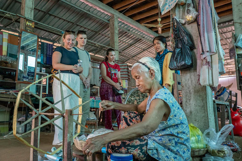Phnom Penh: Silk Island & Sunset Cruise include drinks Vespa Option + English Guide