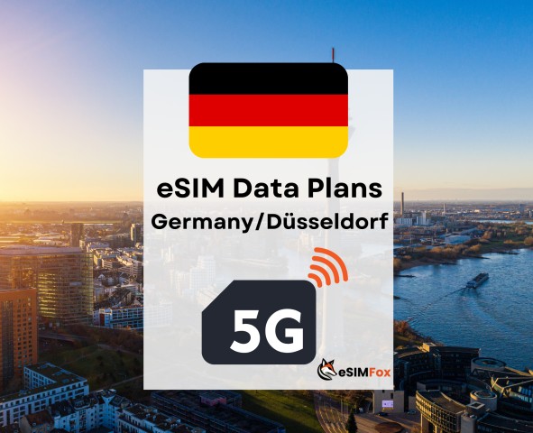 Visit Düsseldorf  eSIM Internet Data Plan Germany 4G/5G in Kodaikanal, India