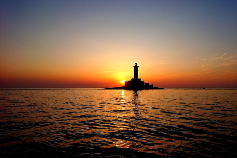 Medulin: 3h Ultra ALL-INCLUSIVE Sunset Dolphin Boat trip 3hours Dolphin Sunset watching with drinks+dinner sandraboat