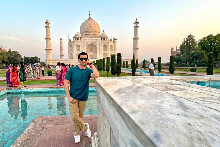 Private Taj Mahal & Agra Day Tour from Delhi with 5* Meal From Delhi: Private AC Car, Driver, Guide & Entry Fees