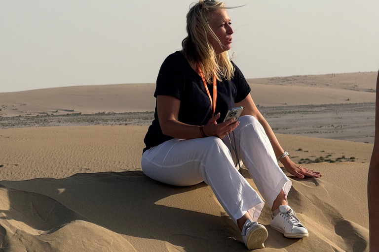 Doha: inland sea Tour With Dune Bashing &Sandboarding fun Doha: safari , camel ride, sandboarding hotel pickup
