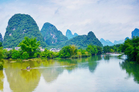 Guilin: Crown Cave, Yulong River Bamboo Rafting, Moon Hill