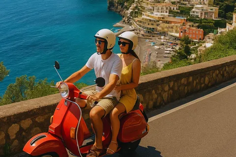 Амальфитанское побережье: тур на винтажных мотороллерах Vespa с завтраком или аперитивом