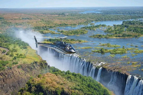 Een helikoptervlucht over de Victoria watervallen