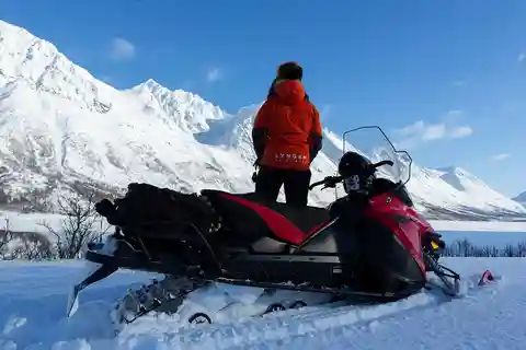 Tromsø: Snøscootertur i Lyngen Alps med lunsj
