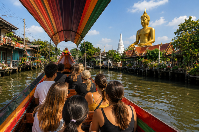 Bangkok: Canal Long-Tail Boat Tour Wat Paknam & Local Life Private Canal Long-Tail Boat Tour Wat Paknam. English Guide