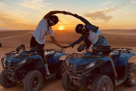 Agadir: Sunset Desert Quad Bike Tour with Tea & Pickup