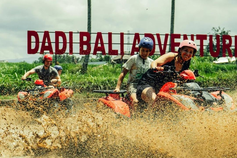 Ubud: Rice Terrace Swing, Cave Tubing, Sky Bike & Zipline Double ATV + Swing + Tubing + Sky Bike + Zipline - wTransfer