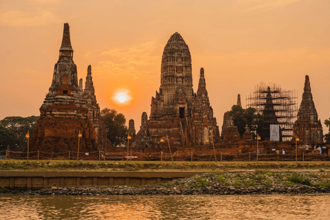 Bangkok: Ayutthaya Temples Day Trip with Sunset Cruise