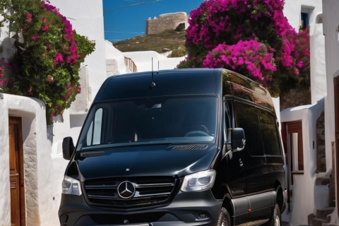 Transfert privé : De votre villa à la ville de Mykonos (minibus)