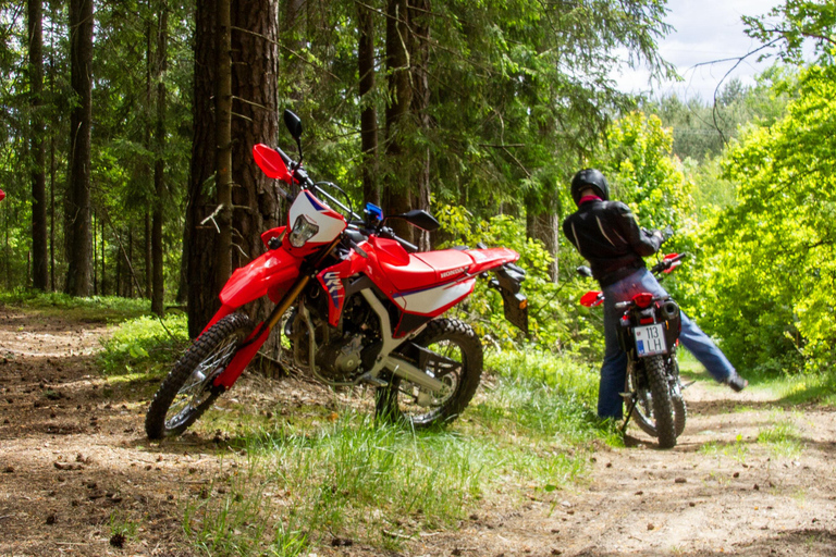 Enduro motorcycle experience around Vilnius city