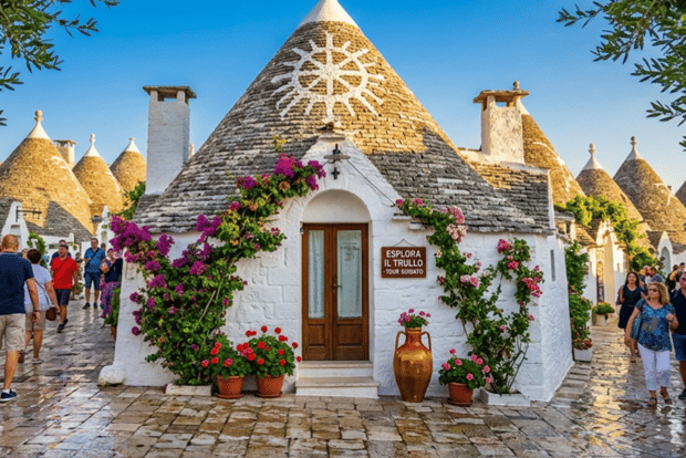 Brindisi: Alberobello, Locorotondo, Ostuni, tour guiado, degustaciones