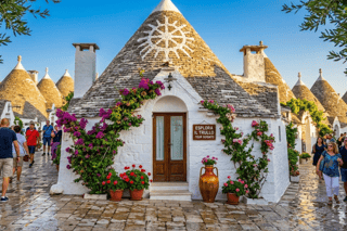 Lecce: Alberobello, Locorot., Ostuni, guided tour & Brunch