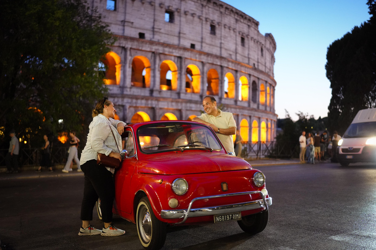Timeless Rome: A Journey in Fiat 500 or Convertible Fiat 500 Shared Vintage Convertible Fiat 500 experience