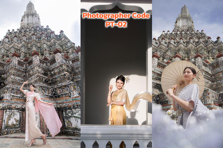 Tajska sesja zdjęciowa w Wat Arun: Bangkok, Tajlandia2 godziny fotografowania (na osobę) w Wat Arun + Wat Pho