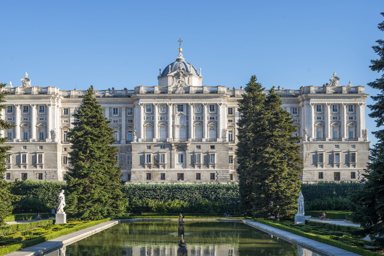 Guided visit of the Royal Palace of Madrid and Royal Gardens with entrance fee included. Guided visit of the Royal Palace of Madrid and Royal Gardens with entrance fee included.