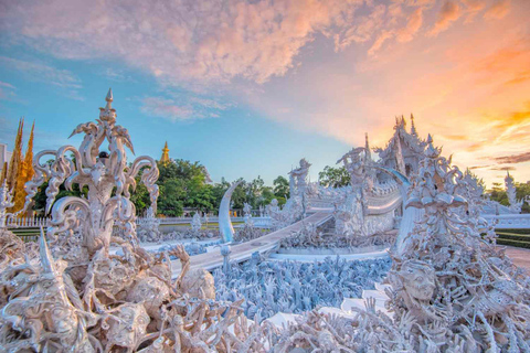 Chiangmai to Chiangrai:Temples, Tea Plantation& Lalitta Cafe 2 Temples & No Pickup