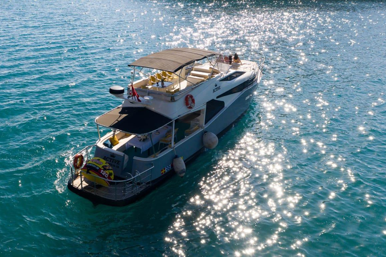 Antalya Transfer with Kleopatra Beach Stop Deluxe Yacht Tour Deluxe Boat Trip with Antalya Transfer Cleopatra Beach Break