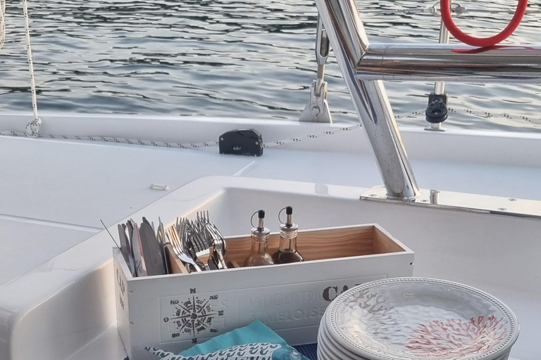 Villeneuve-Loubet: Small group catamaran day cruise Villeneuve-Loubet: Catamaran sunset cruise for small groups