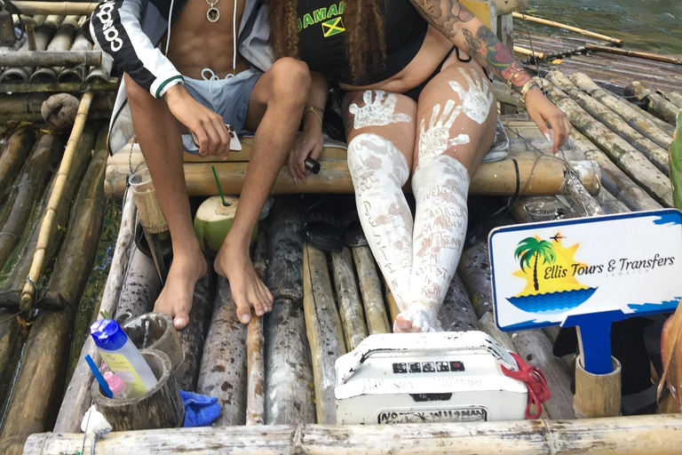 Montego Bay : Rafting en bambou sur la rivière Lethe / Massage à la pierre calcaire