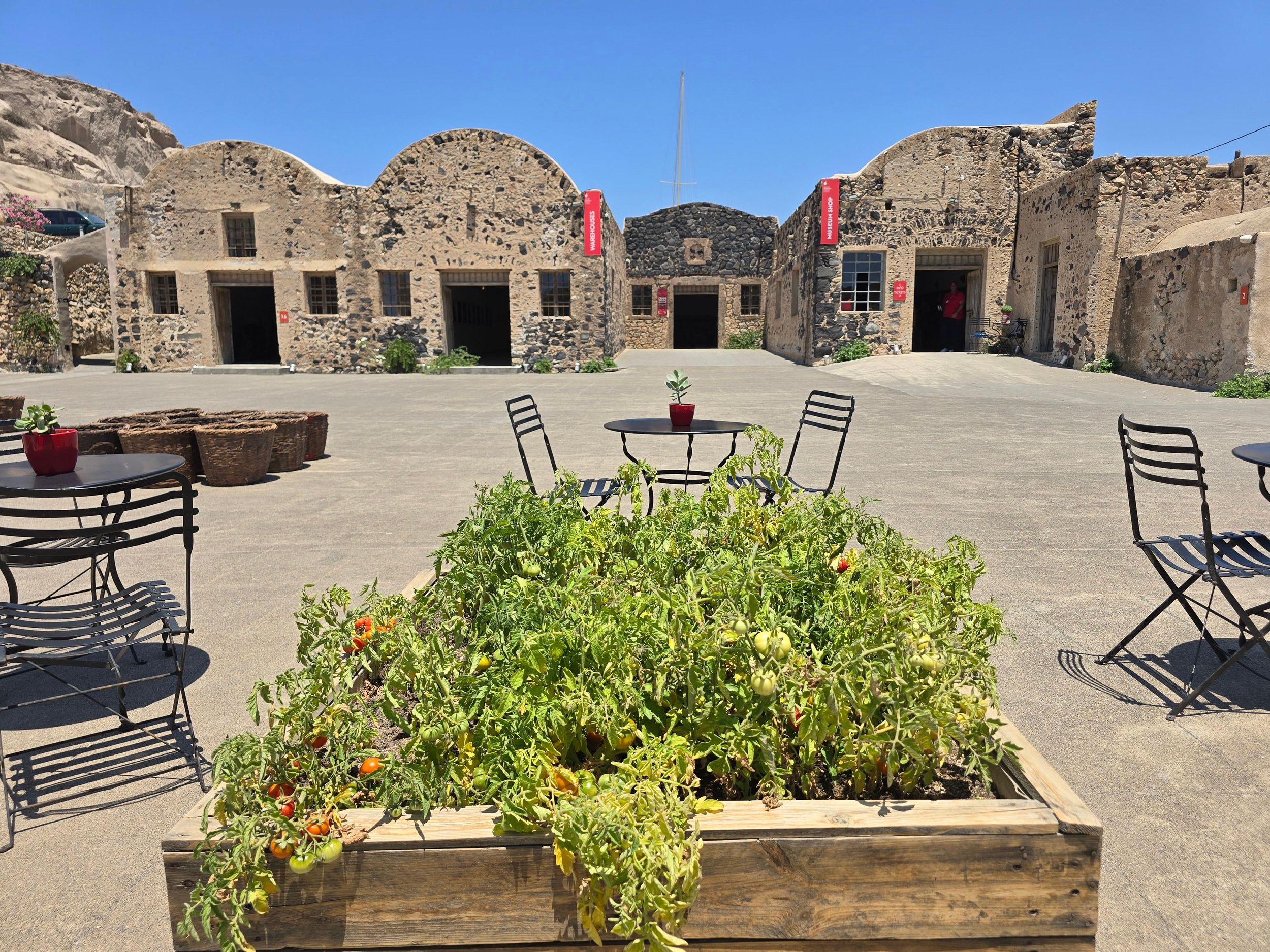 Besuchen Sie Santorins alte Tomatenfabrik