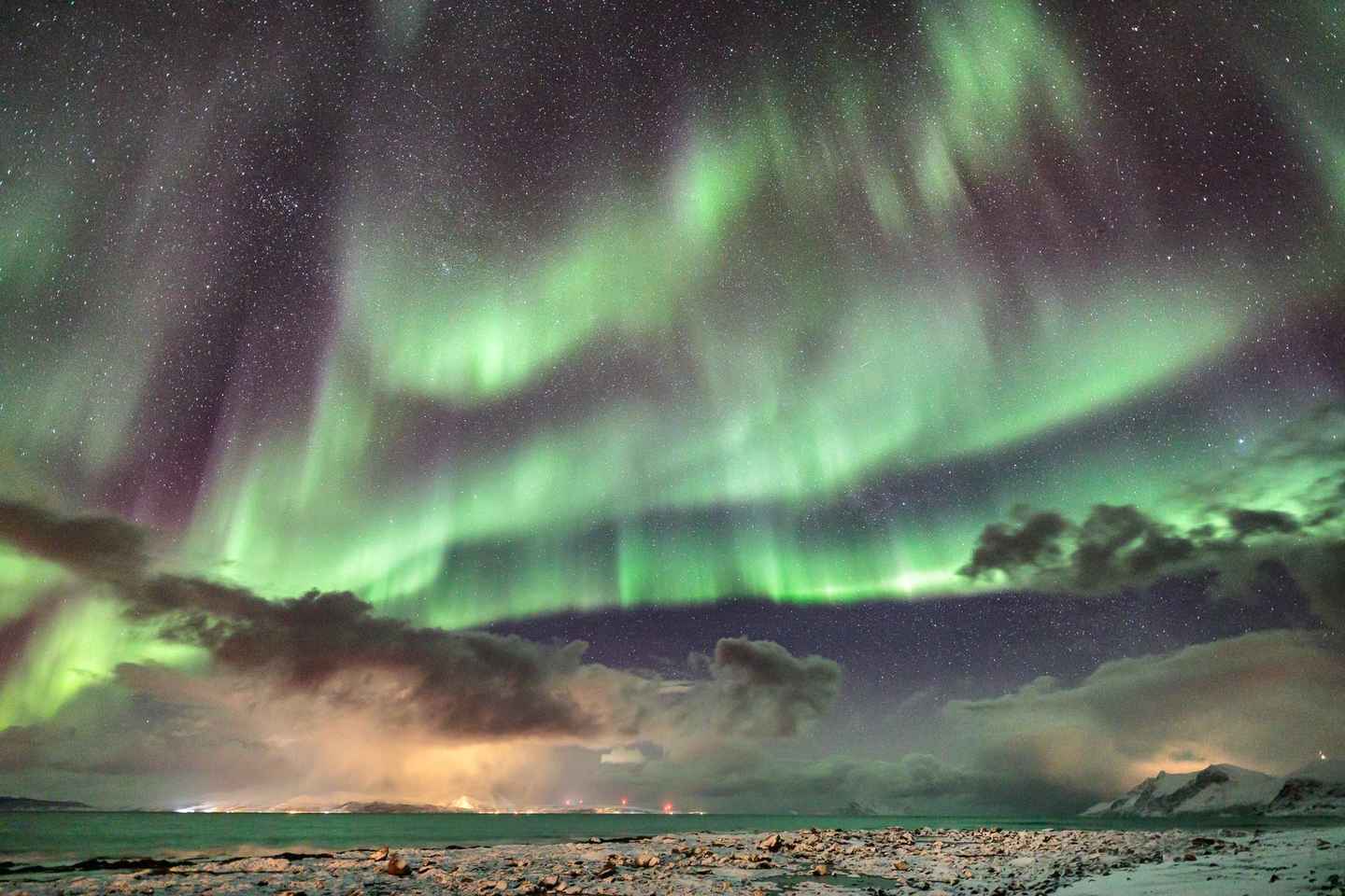 Lyngenalps: Northern Lights Snowmobile Safari