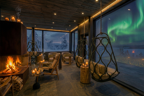 Rovaniemi: Arctic Spa with Lapland’s Only Infinity Pool Rovaniemi: Culta Arctic Spa Experience in SkyView Igloos
