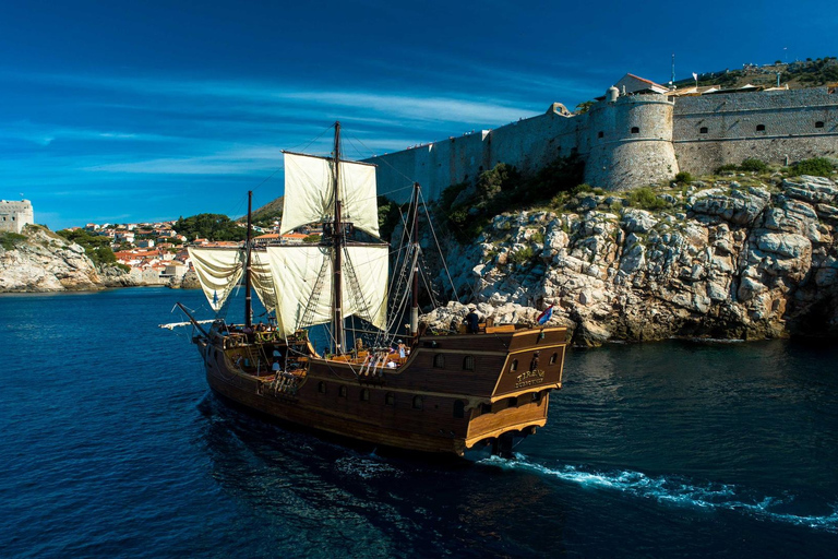 Dubrovnik: Galleon Sunset Cruise with a Live Guide & Drink Sunset Cruise in English