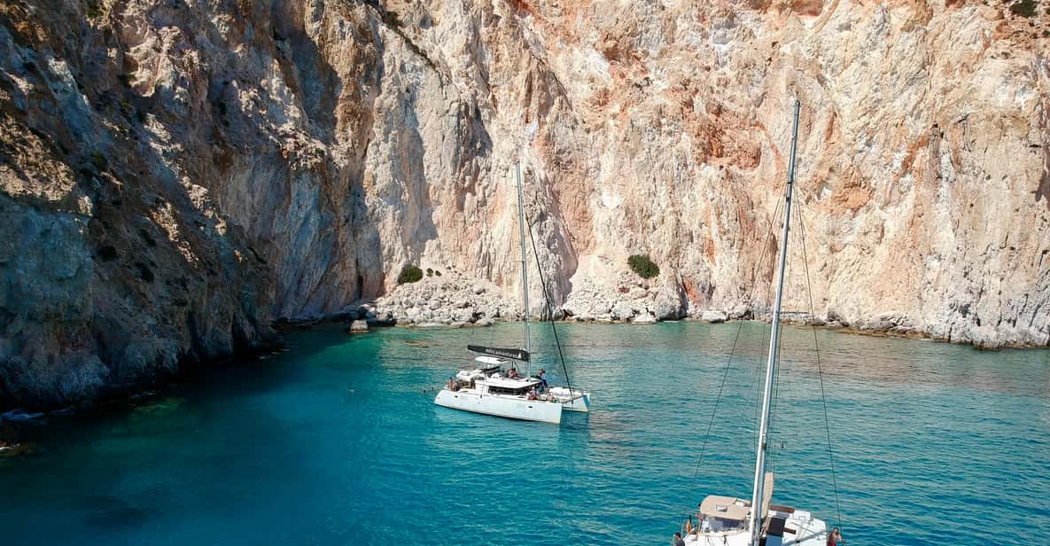 Full-Day Catamaran Cruise to Poliegos and Kleftiko — a boat tour from Milos, Greece