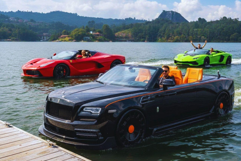 Guatapé: JetCar Ride on the Reservoir with Peñol Views JetCar RollsRx Negro