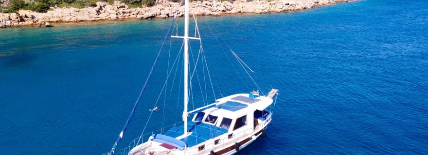 Bodrum : tour en bateau privé avec plongée en apnée et déjeuner