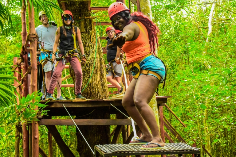 Cancun: Jungle ATV Tour, Ziplining, and Cenote Swim Shared ATV